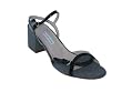 L'AUTRE CHOSE Fabric & Patent Sandals L8275 in Grey/black