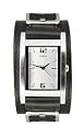 GUESS Black Leather Strap Watch