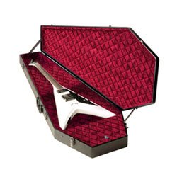 Coffin Case 300VX Monster Wood Coffin Guitar Case for Extreme Guitars, Black Exterior with Red... by 