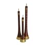 Set of 3 Egyptian Mizmar Flute (Brass Trim)