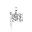 Silver American Flag * CHARM for bracelet