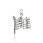 Silver American Flag * CHARM for bracelet