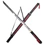 RED / BLACK Ninja Sword - 37 inch