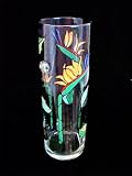 Bird of Paradise Design - Hand Painted - Large Vase - 10 inches tall