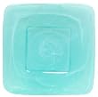 Colorful Art Glass Aqua Blue Small Square Plate 8 3/4"X8 3/4" Set of Two