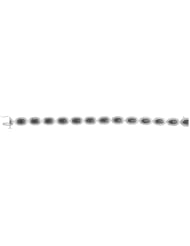 Silver 7.25" With Rhodium Finish Oval Link