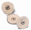 MUSLIN BUFF REGULAR 1" DIAMETER X 12 PLY 3/32 HOLE DIAMETER UNMOUNTED BOX OF 12