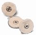 MUSLIN BUFF REGULAR 1" DIAMETER X 12 PLY 3/32 HOLE DIAMETER UNMOUNTED BOX OF 12