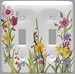 Leviton Wildflower Pattern 2-Gang JUMBO Porcelain Switch Cover Oversize Toggle Wall Plates 89509-WFL