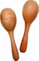 Basic Beat BB013 Pair of Natural Wood Maracas (with 2" Head)