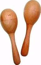 Basic Beat Pair of Natural Wood Maracas (with 2" Head)