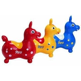 Inflatable 'Rody Horse' Children's Ride-On Rocking Horse: Color is Red by Balls