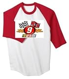 #9 Kasey Kahne Dodge Racing Men's Red/White Baseball Tee