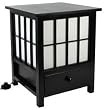 Unique Japanese Style Bedroom Furniture - 19" Hokkaido End Table Nightstand Lantern - 4 Colors