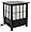 Eclectic Unusual Simple - 19" Hokkaido End Table Nightstand Japanese Lantern Floor Lamp - BLACK