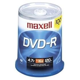 Maxell - 100 x DVD-R - 4.7 GB 16x - spindle - storage media