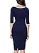 Miusol Women's Retro Navy Style 1/2 Sleeve Slim Bodycon Business Pencil Dress