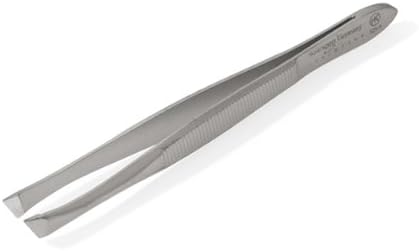 Hans Kniebes 5 mm Wide Tips Slanted Stainless Steel Tweezers, Solingen