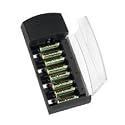 8-Position Battery Charger for Alkaline, NiMH, NiCad Batteries; AA/ AAA/C/D/9V RAYPS3R