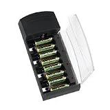 8-Position Battery Charger for Alkaline, NiMH, NiCad Batteries; AA/ AAA/C/D/9V RAYPS3R