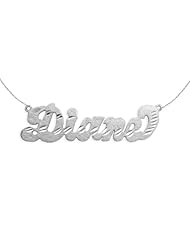 Name Necklace Sterling Silver Personalized Handcrafted with Name of Your Choice - Made in USA