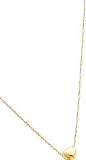 14K Yellow Gold Heart Charm Necklace with 16