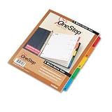 OneStep Index System, Numbered 1-5 Tabs, Multi-Color, 5 Tabs/Set CRD60518