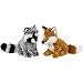 PETCO Medium Plush Raccoon, Fox with Squeaker Dog Toy, Color:Assorted