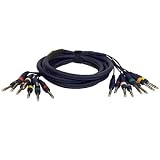 Pyle-Pro PPSN817 - 10 Ft. 8 Channel Balanced (Stereo) 1/4 Male to 1/4 Male Snake Cable