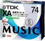 TDK CD-R音楽用 74分ホワイトプリンタブル5枚パック [CD-RXA74PWX5S]