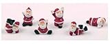 Cake Topper Christmas Pic Santas Tumbling 40mm pack of 6 assorted