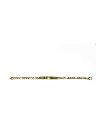 CleverEves 14Kt Yellow Gold Figaro 5.8mm W/Id Bracelet