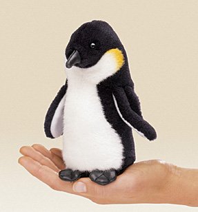 Childrens Toyshop  Toys : Folkmanis Mini Emperor Penguin Finger Puppet