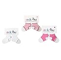 Sock Ons - 0-6 Months - ** 3 Pack ** (1 x White,1 x Fuchsia & 1 x Baby Pink) Three Sock Ons Baby Sock Keepers : Amazing Value Pack