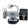 Draper 14271 150 mm 230-Volt 370-Watt Bench Grinder with Wire Wheel and LED Work Light