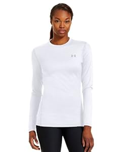 Under Armour Women's ColdGear® Fitted Long Sleeve Crew Large White
