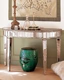 Dazzling Mirror Glass Console Sofa Hall Table Designer