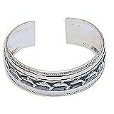 Womens Gift - Cuff Bracelet Sterling Silver Jewelry in Adjustible (brclt151)