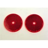 10- 2 Round Red Reflectors For Trucks, Trailers, And RV's by Global Parts