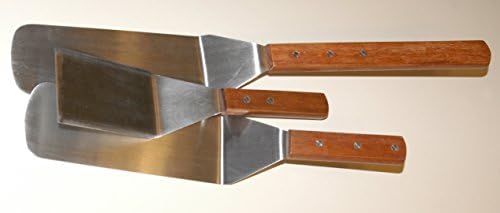 TURNERS for GRIDDLE MASTERY Complete Set Of Three (3) Wooden Handle Turners