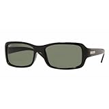 RAY BAN RB 4107 RB4107 601 BLACK PLASTIC CRYSTAL GREEN LENS SUNGLASSES SHADES