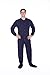 Big Feet PJs Navy Cotton Jersey Adult Footed Pajamas w/ Drop Seat