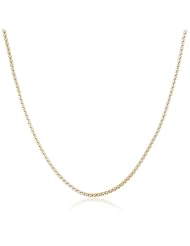 Goldtone Finish Silver Mesh Chain Necklace