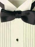 Ivory Tuxedo Shirt - Microfiber 1/4 Inch Pleat, Wing Collar