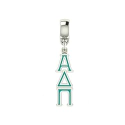 Alpha Delta Pi Lavaliere Drop Charm. Solid Sterling Silver with Enamel