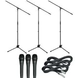 Audio-Technica M8000 Dynamic Mic with Stand and Cable 3 Pack (Standard)