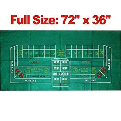 Hi-Grade Craps Felt Layout 36 X 72