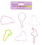 12/pk Girls Sports Tie Dye Shaped Rubber Bands 12/pk Girls Sports Tie Dye Shaped Rubber Bands
