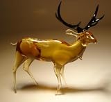 Blown Glass Art Wild Animal Figurine Deer ELK