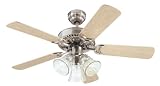 Westinghouse 7843565 Newtown 42 Inch Ceiling Fan, Brushed Nickel Finish